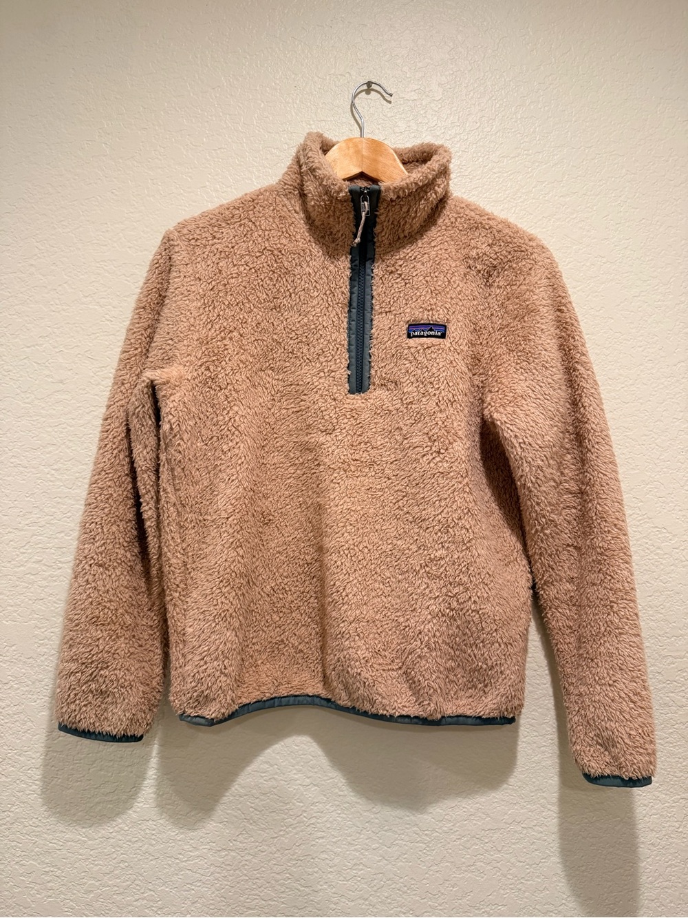 Patagonia Women’s Los Gatos 1/4 Zip Fleece Pullover Pampas Tan Size Small S - Picture 2 of 6